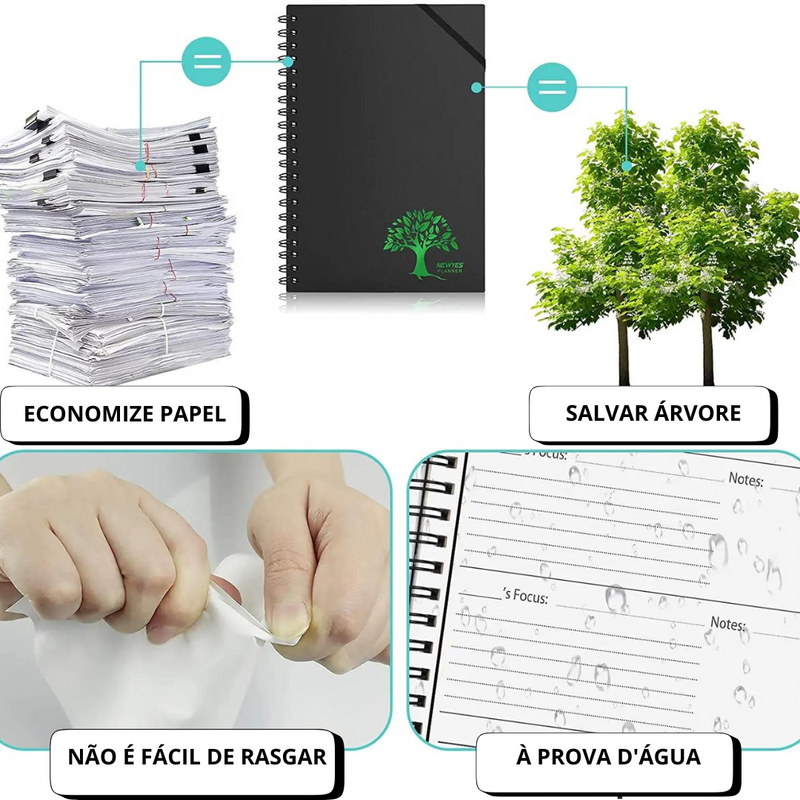 Caderno Indestrutível Reutilizável