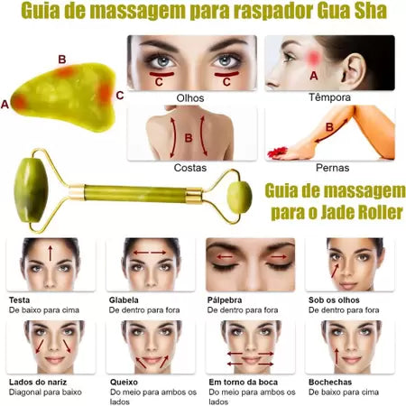 Rolo Facial Anti Ruga de Pedra Jade